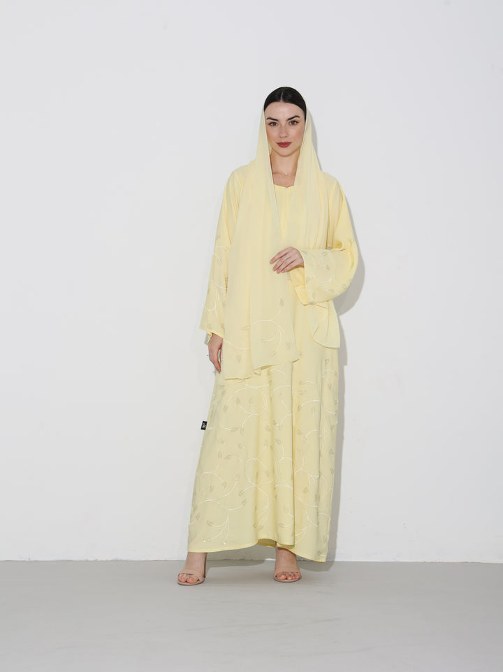 Fatina Abaya in Daffodil Yellow