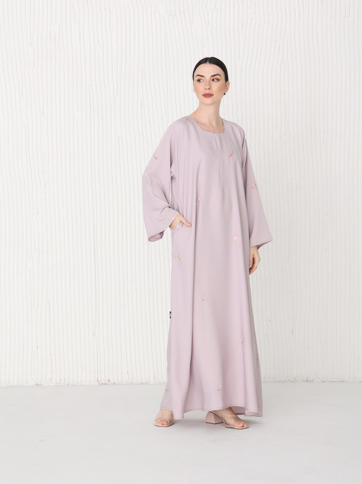 Baheera Abaya in Lilac