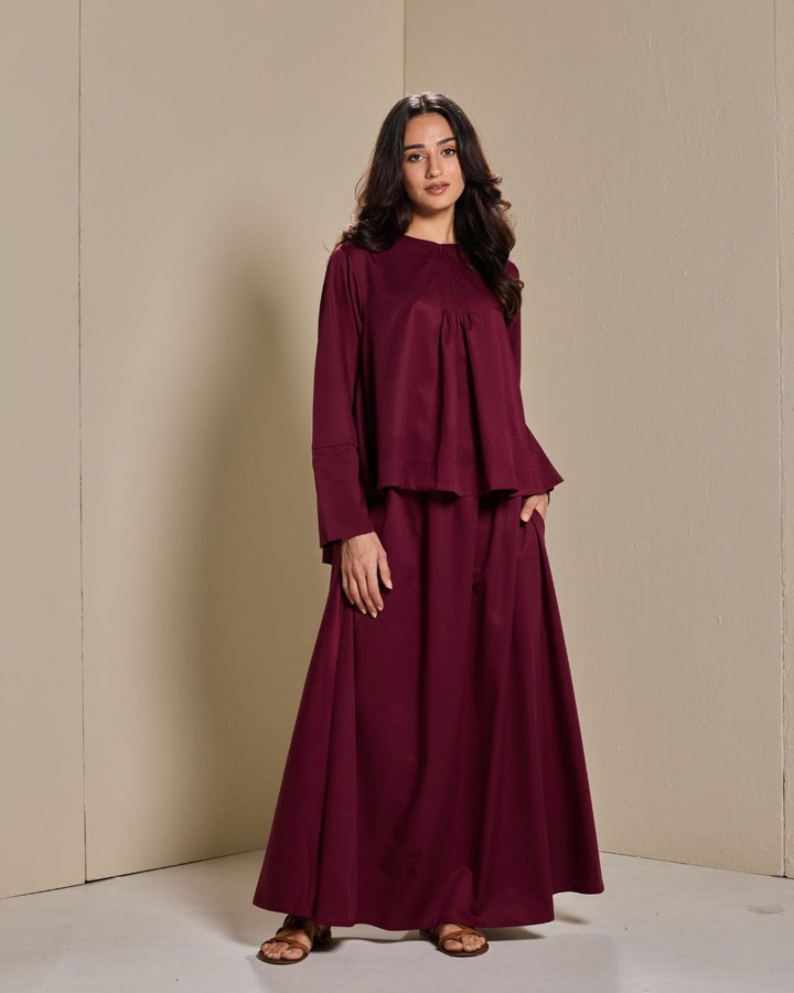 Maya Skirt Set in Burgundy