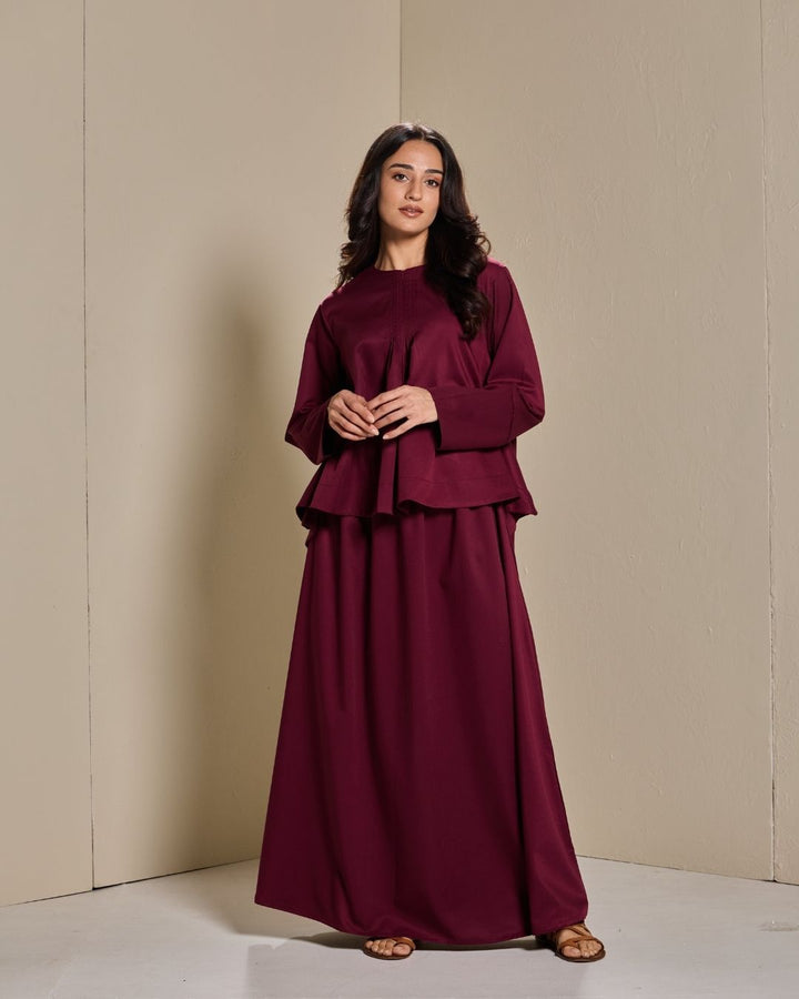 Maya Skirt Set in Burgundy