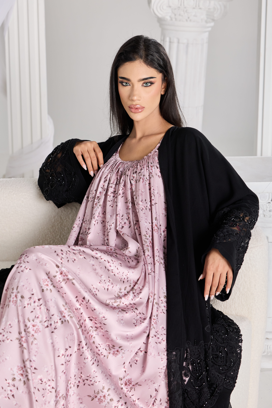 Layali Silk Slip in Blossom Pink
