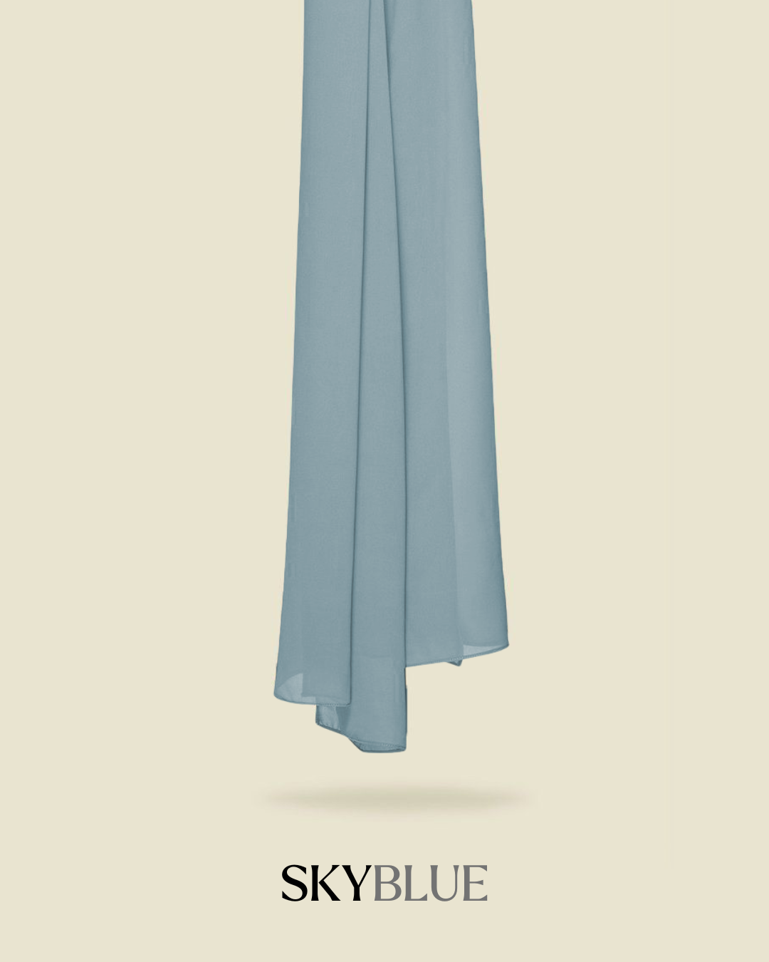 Leya Curved Tie Back Korean Chiffon Shawl
