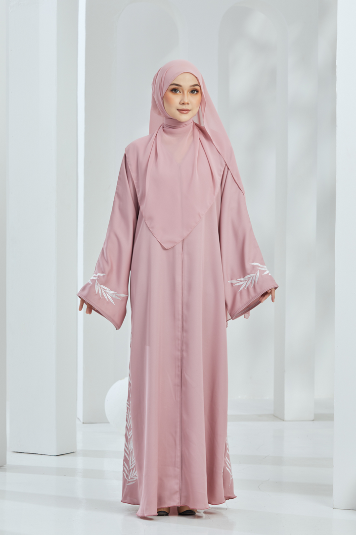 Wahida Abaya in Dusty Pink