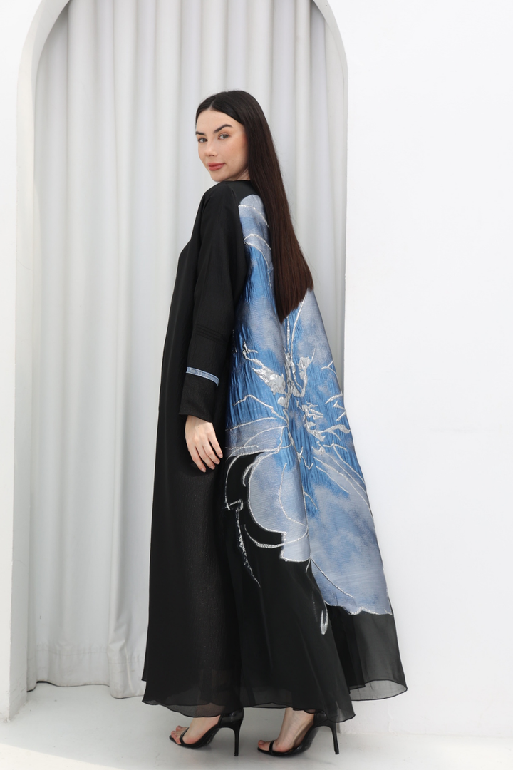 Preorder: Fleur Abaya in Hydrangea Blue