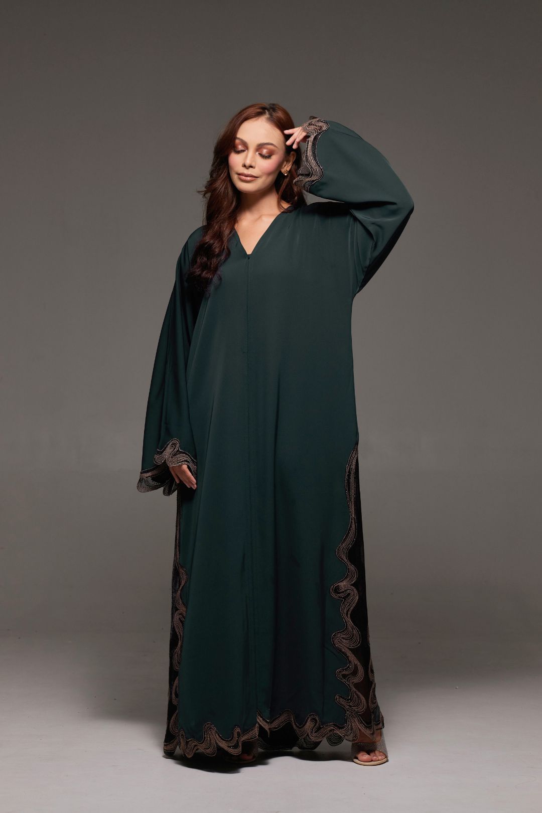 Melia Abaya Forest Green