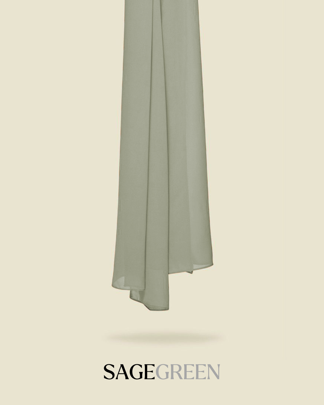 Leya Curved Tie Back Korean Chiffon Shawl