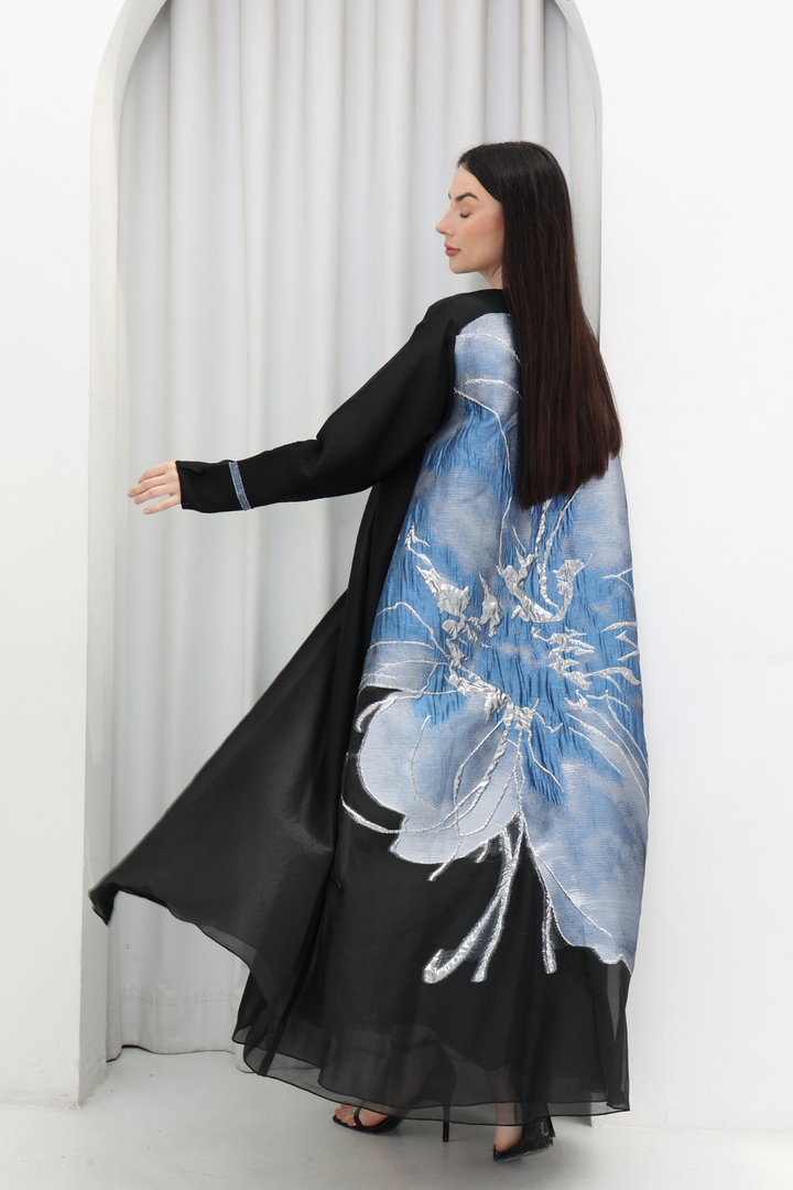 Preorder: Fleur Abaya in Hydrangea Blue