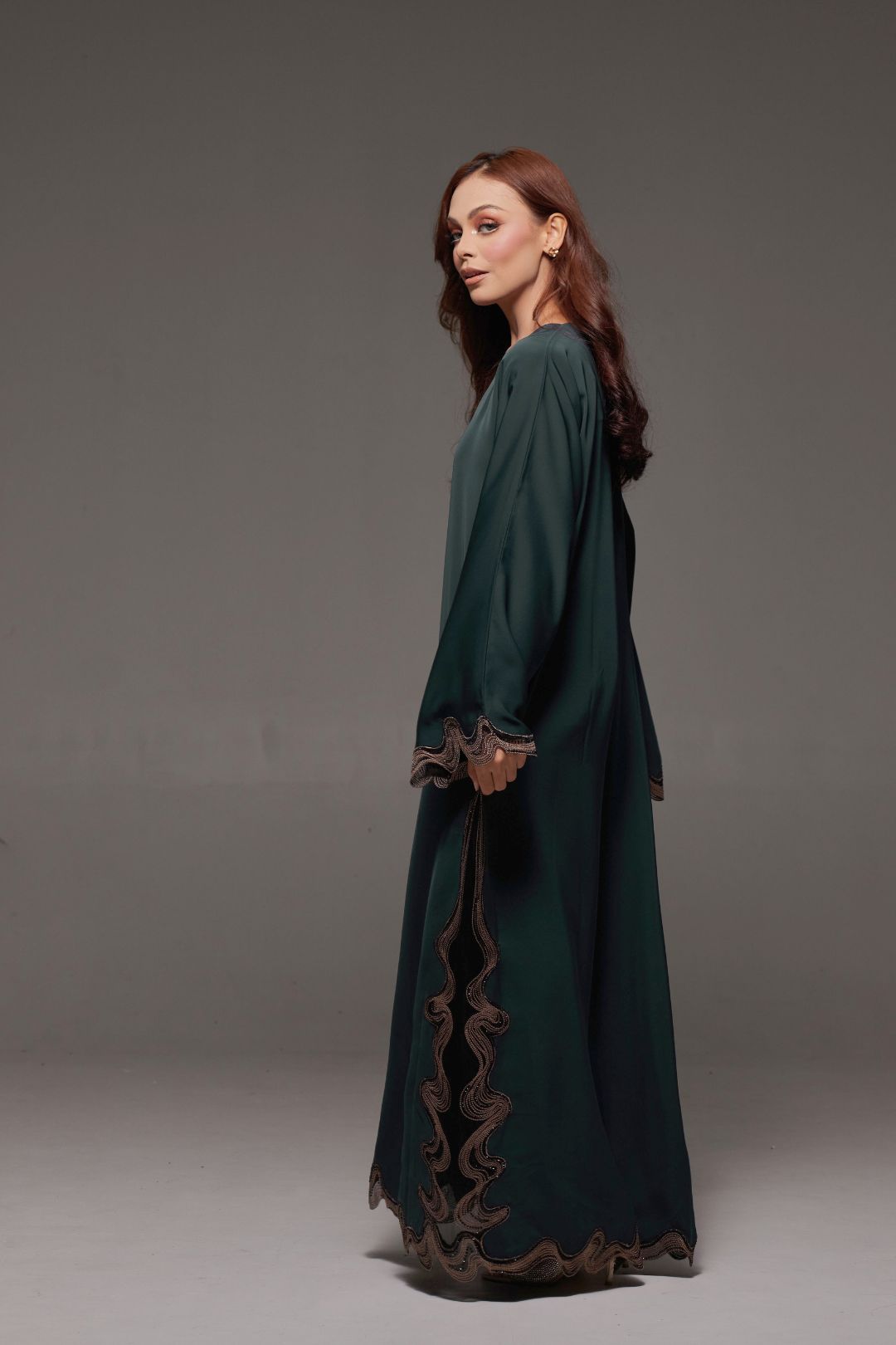 Melia Abaya Forest Green