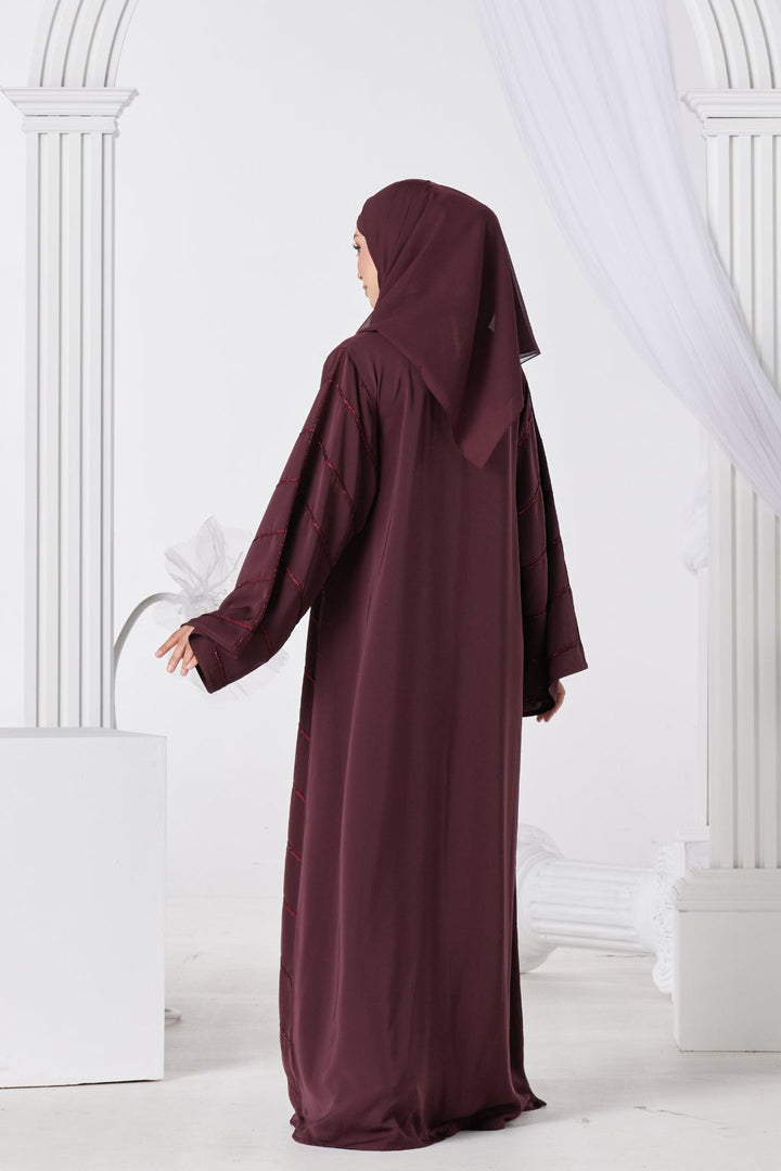 Afiyah Abaya in Maroon