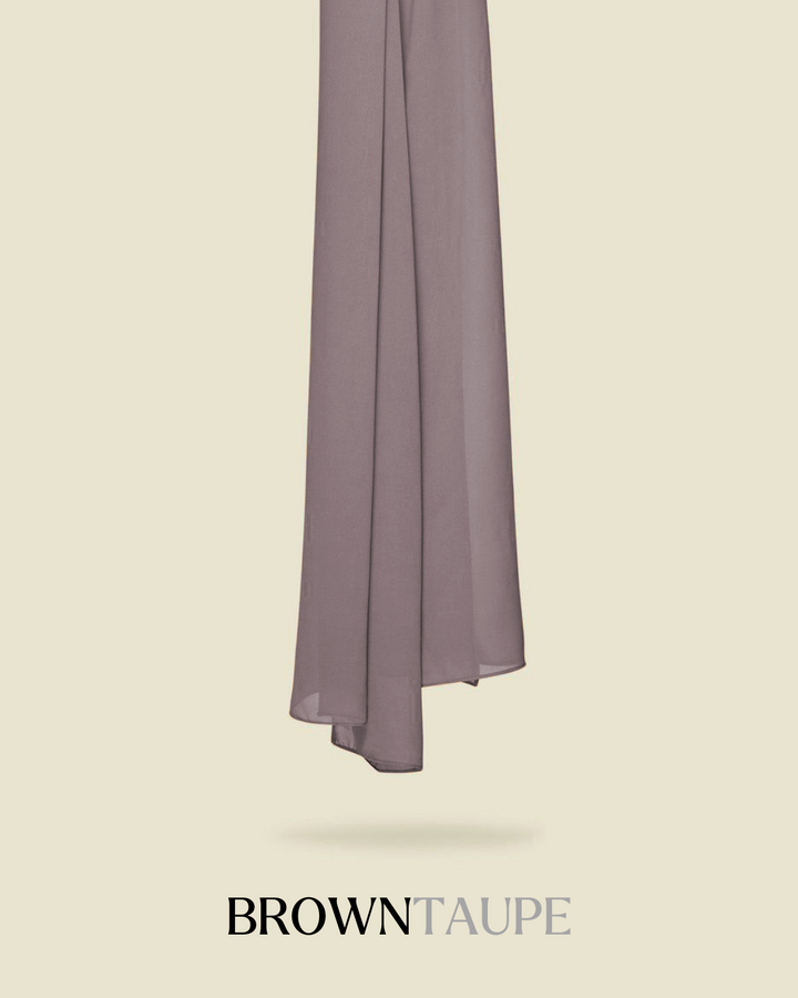 Leya Curved Tie Back Korean Chiffon Shawl