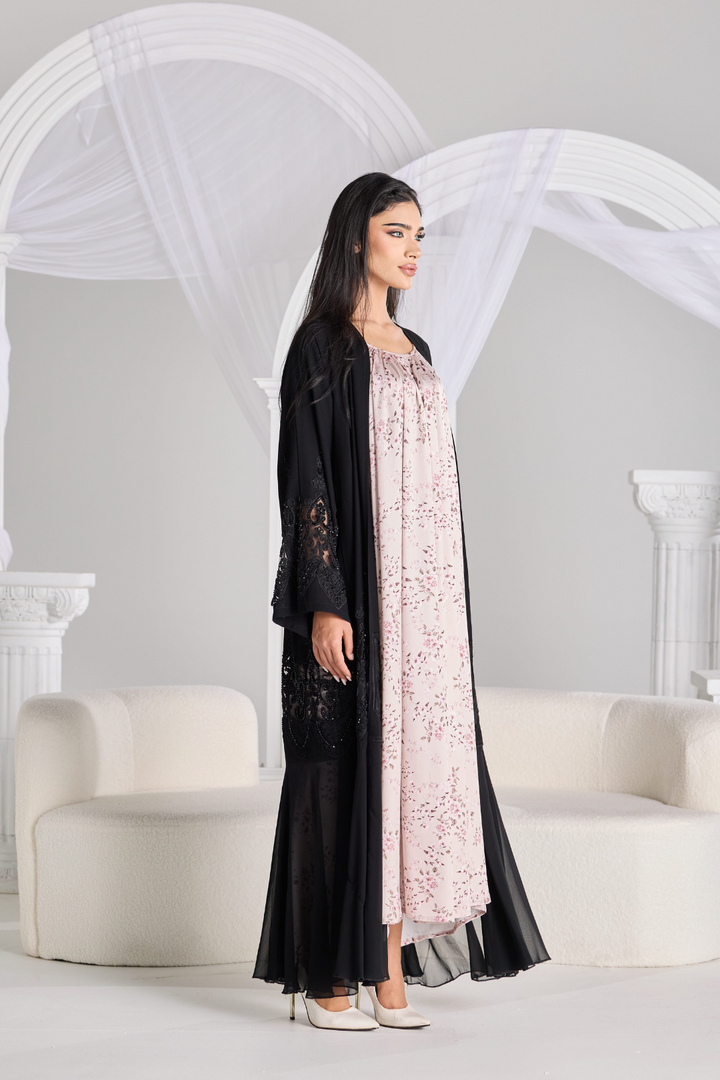 Layali Silk Slip in Blossom Champagne