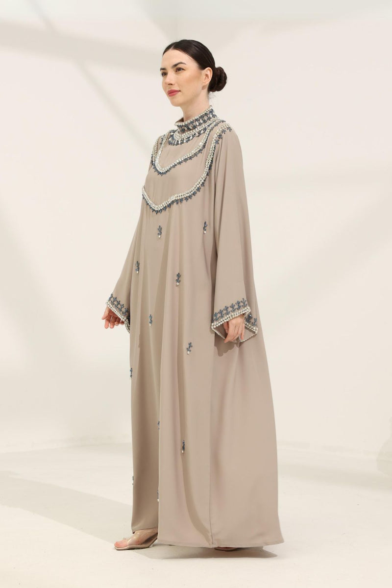 PO Luxe Series : Jeliqa Abaya in Beige