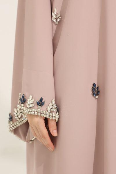 PO Luxe Series : Ammara Abaya in Beige Pink