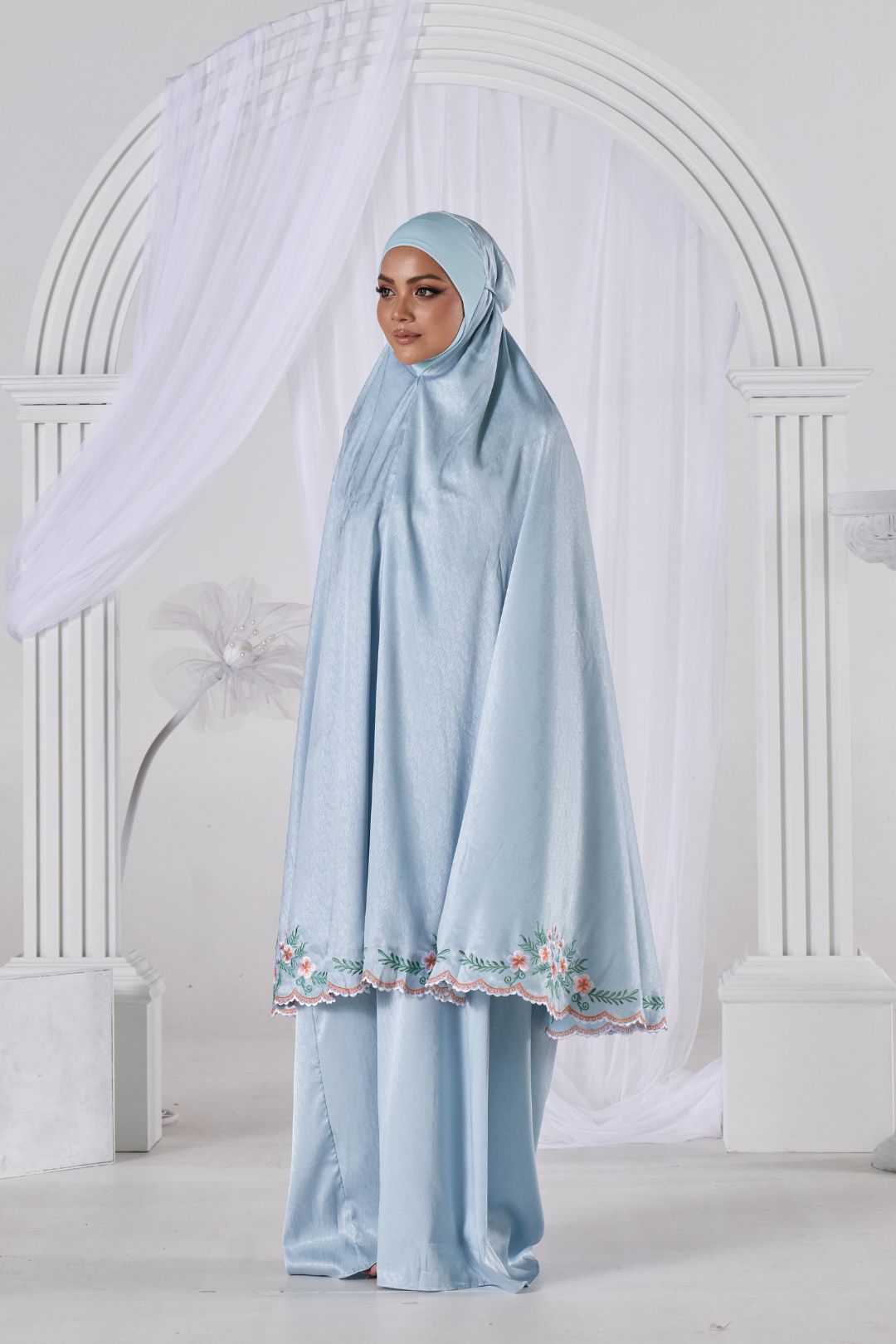 Inara Telekung in Ash Blue