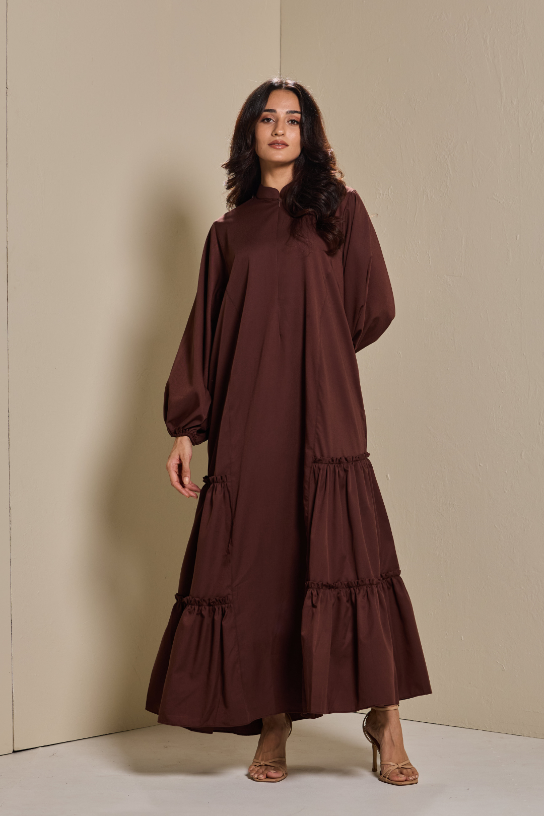 PO: Lara Dress in Rich Brown