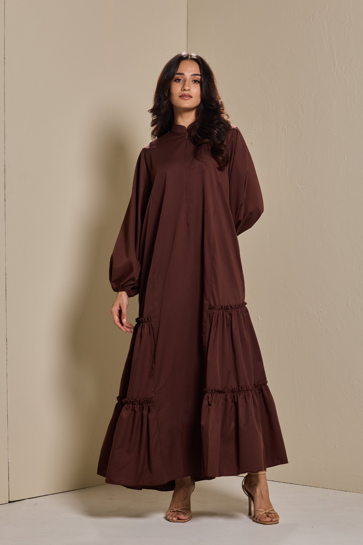 PO: Lara Dress in Rich Brown
