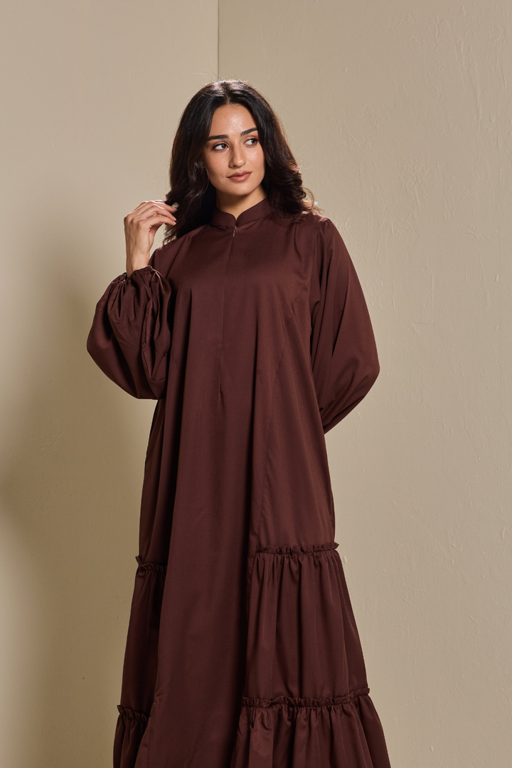 PO: Lara Dress in Rich Brown