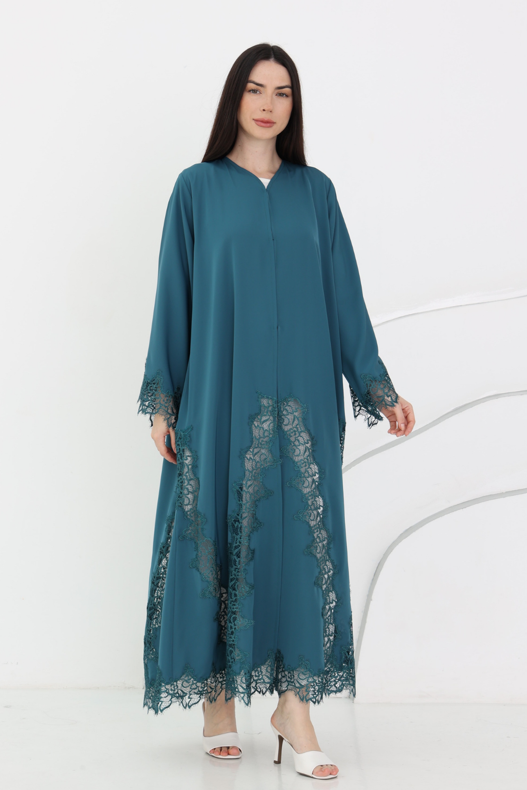 Preorder:Belle Abaya in Marine Blue
