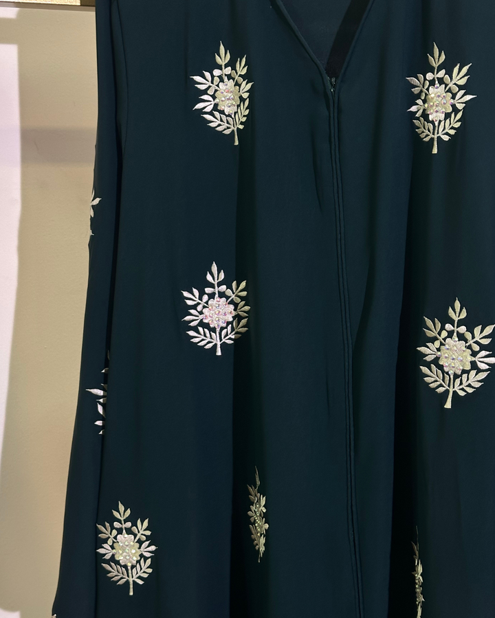 Melur Abaya in Deep Green