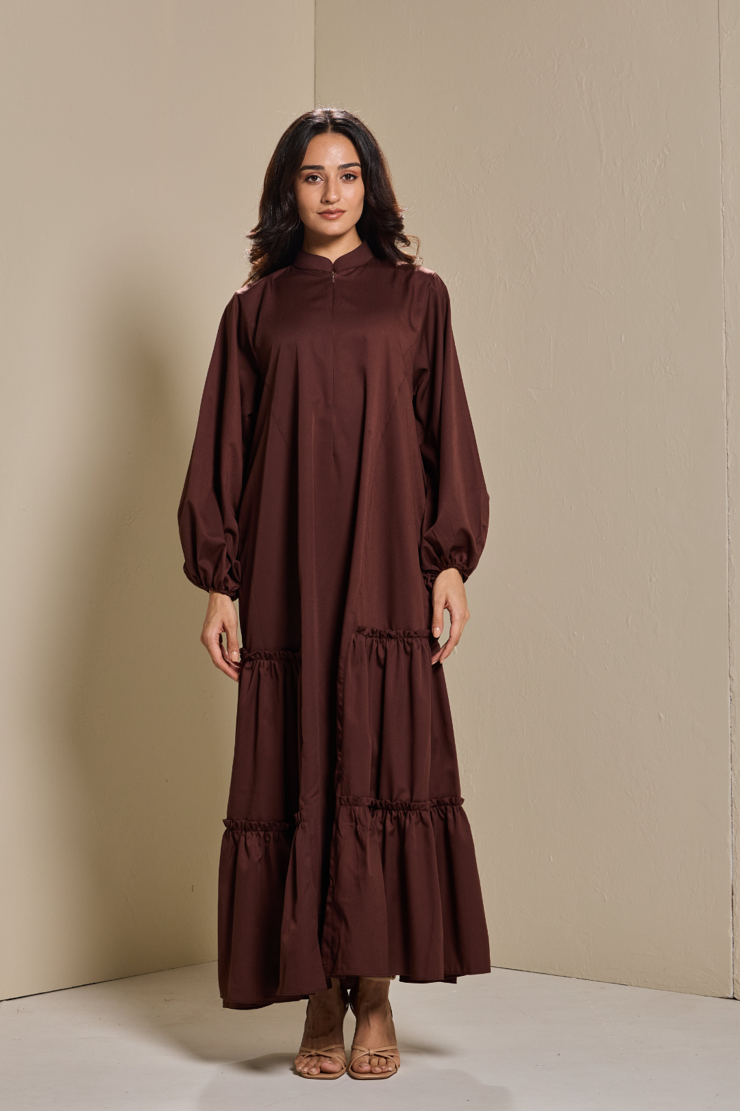 PO: Lara Dress in Rich Brown