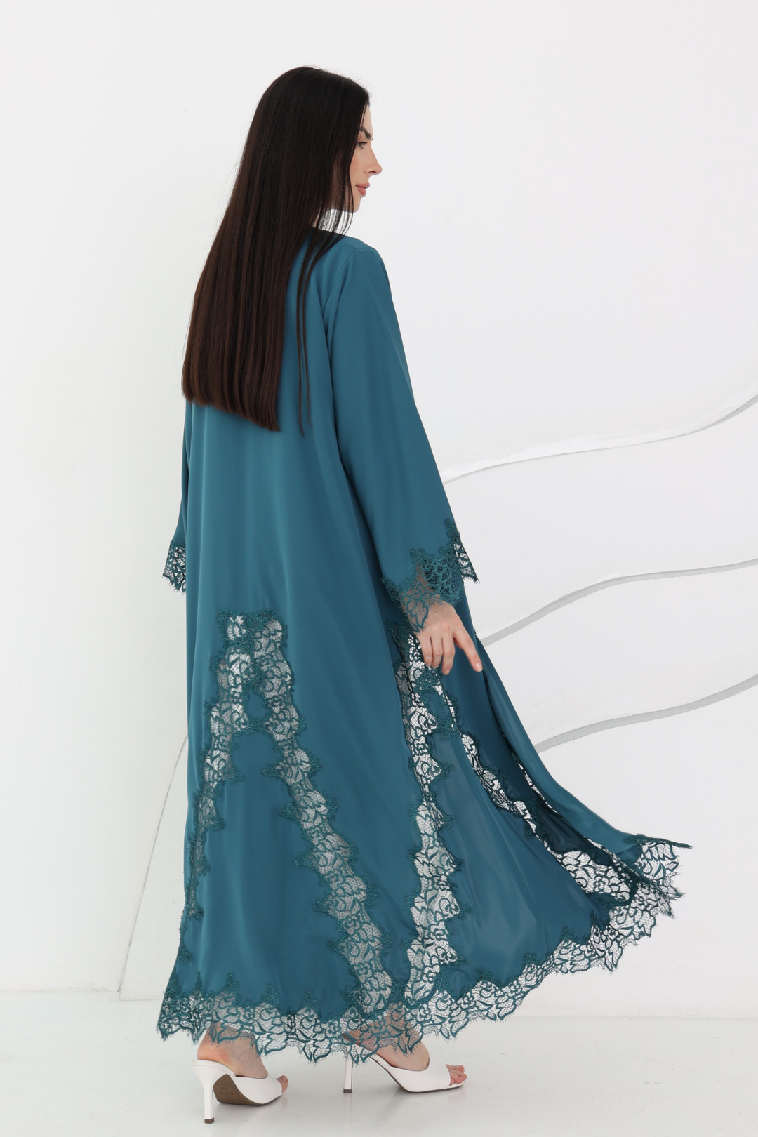Preorder:Belle Abaya in Marine Blue