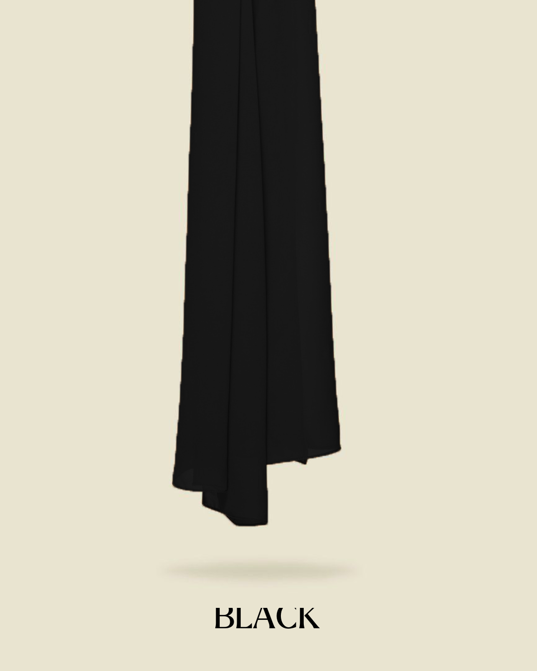 Leya Curved Tie Back Korean Chiffon Shawl