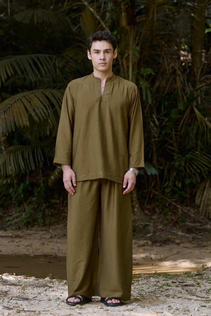 Wiranta Linen Set in Olive