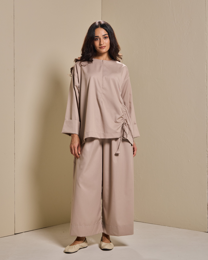 Ziyana Pants Set in Sand