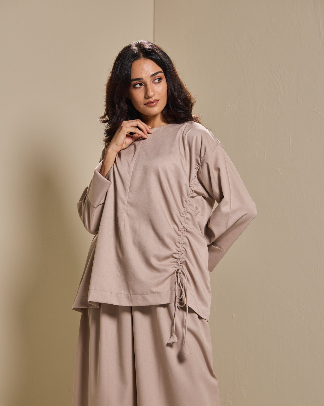 Ziyana Pants Set in Sand