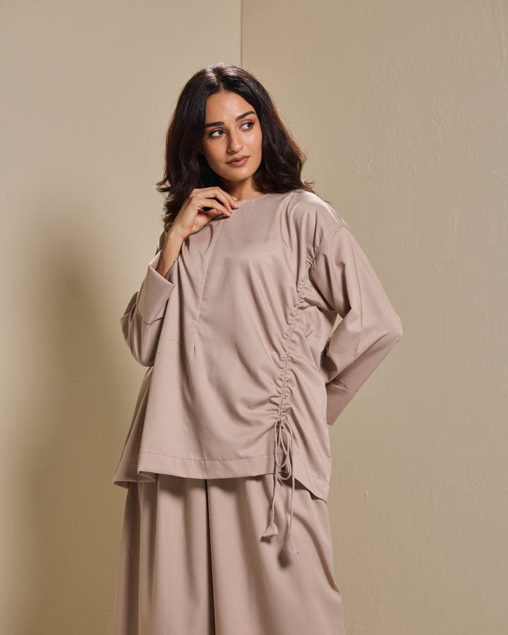 Ziyana Pants Set in Sand