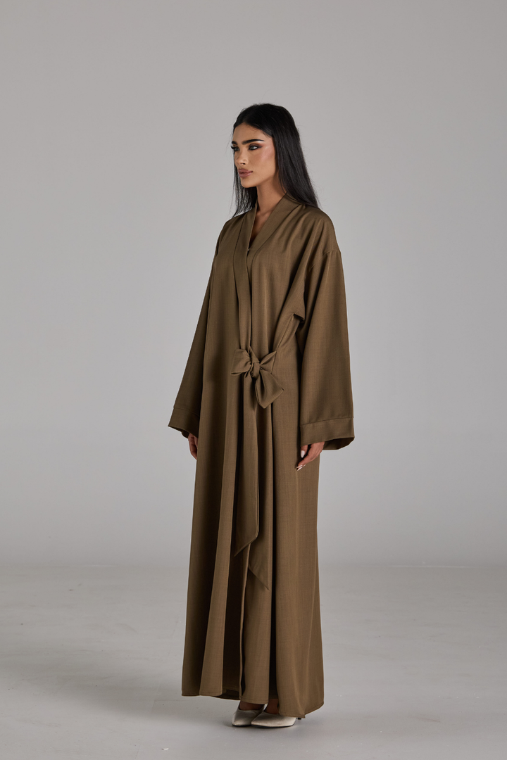 Taline Abaya in Olive Mocha