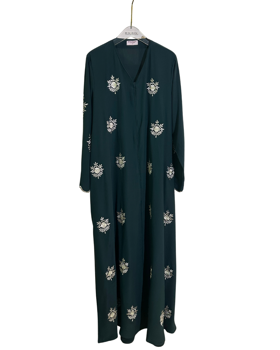 Melur Abaya in Deep Green