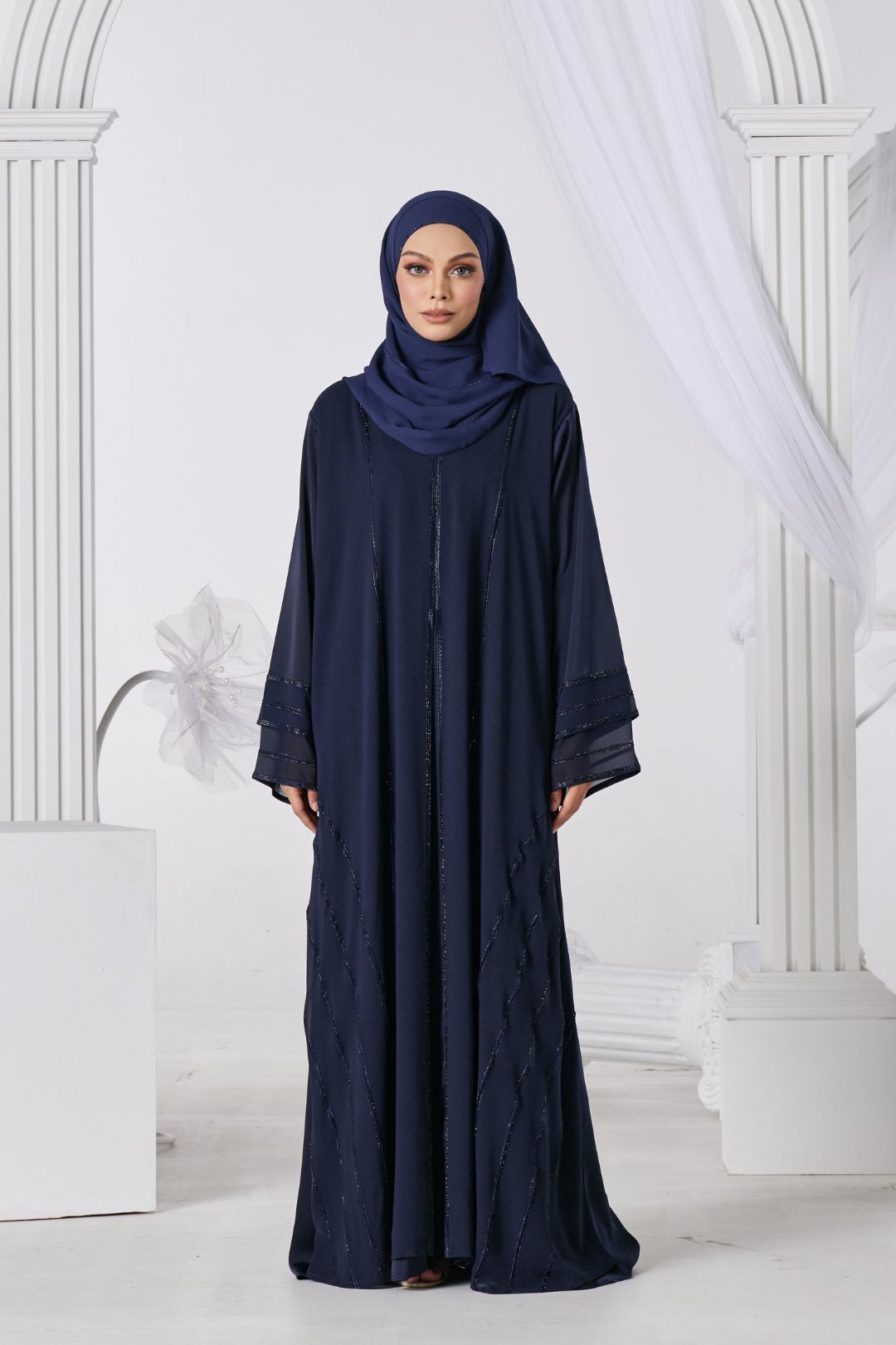 Rahma Abaya in Navy Blue