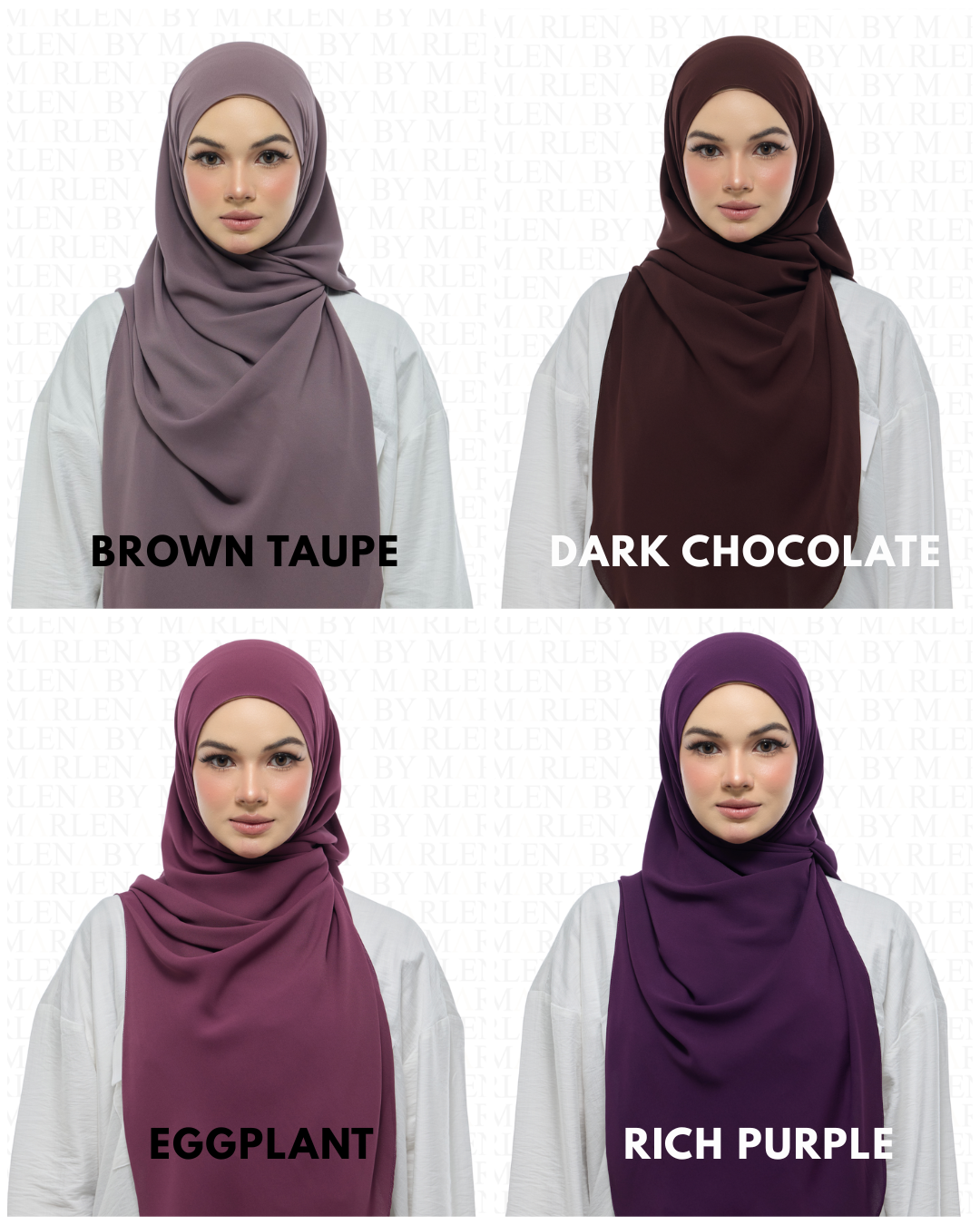 Leya Curved Tie Back Korean Chiffon Shawl