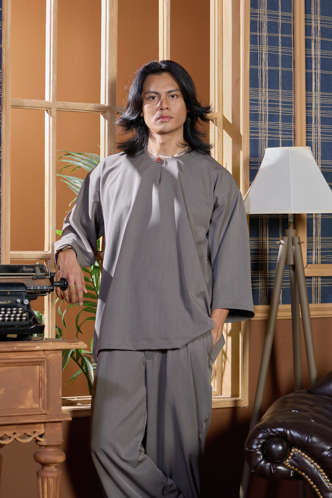 Bentara Baju Melayu Grey