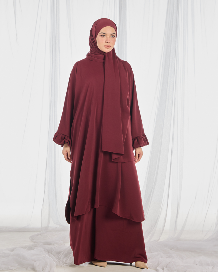 PO III : Hajar Pantsuit in Maroon