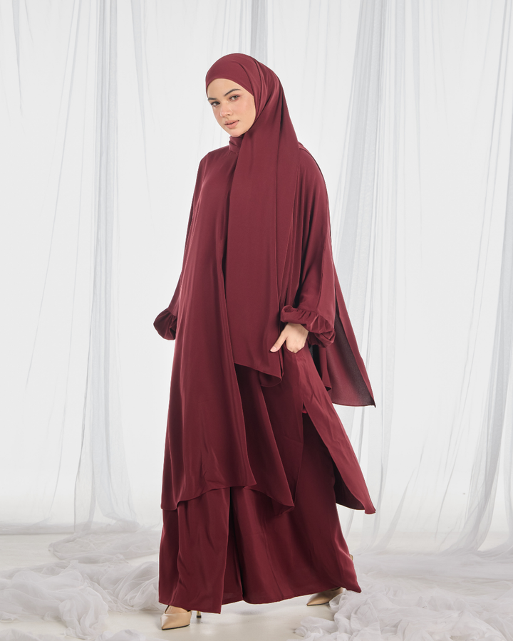 PO III : Hajar Pantsuit in Maroon