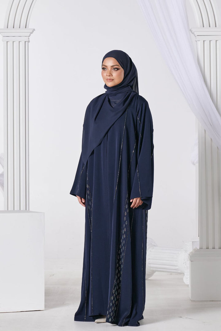 Najah Abaya in Navy Blue