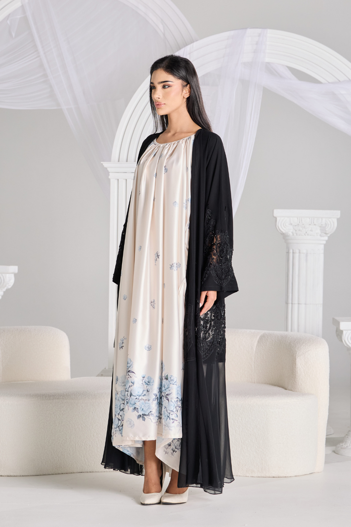 Layali Silk Slip in Aurora Blue