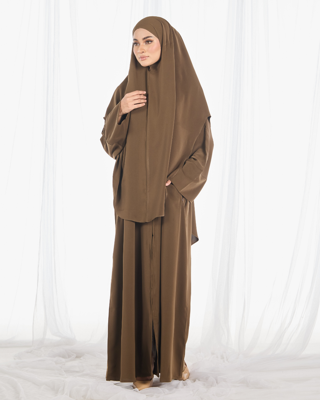 PO II : Safa Khimar Umrah Set in Olive