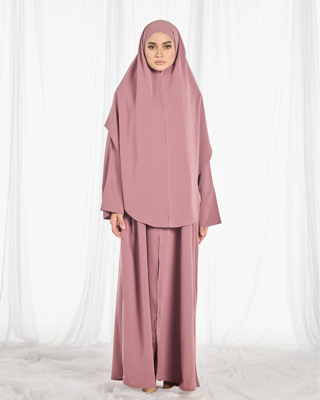 PO II : Safa Khimar Umrah Set in Dusty Rose