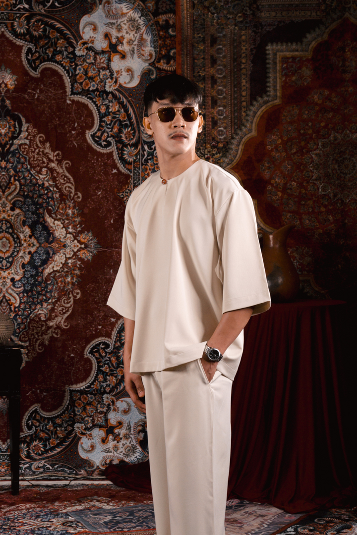Bentara Baju Melayu in Soft Beige