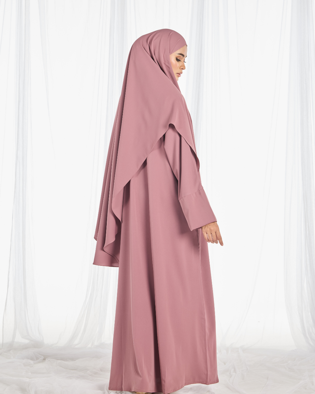 PO II : Safa Khimar Umrah Set in Dusty Rose