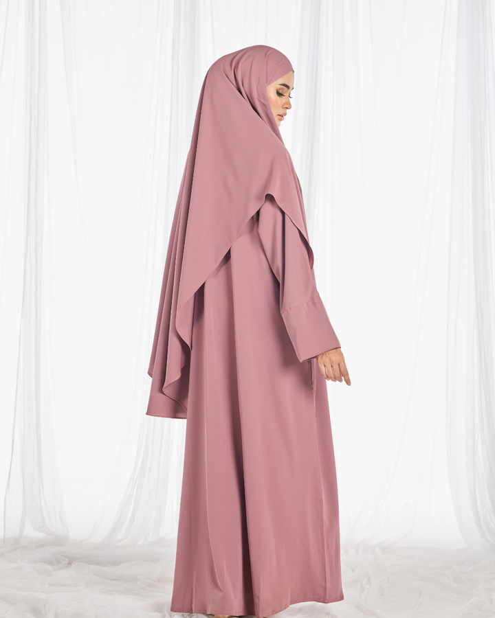 PO II : Safa Khimar Umrah Set in Dusty Rose
