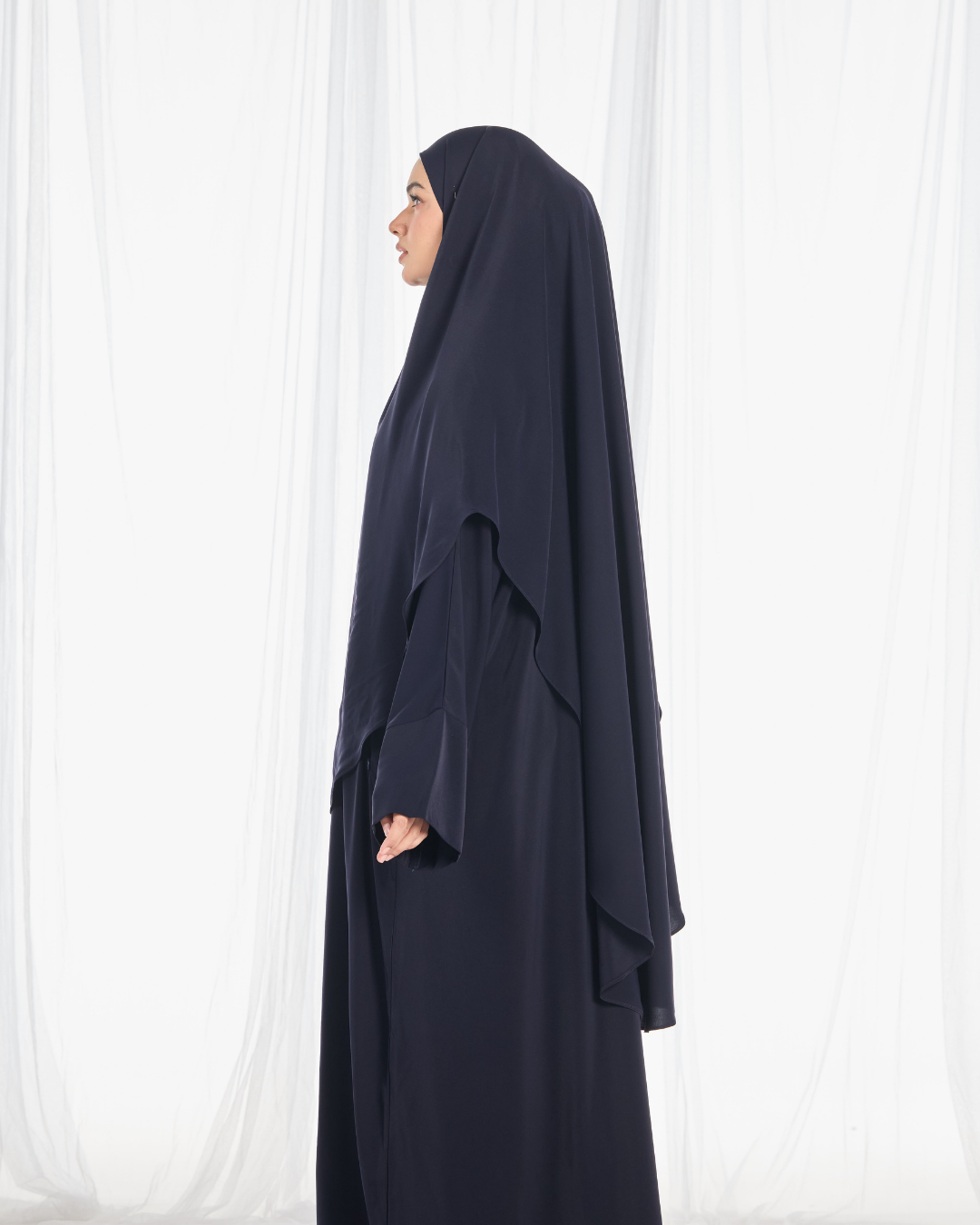 PO II : Safa Khimar Umrah Set in Navy