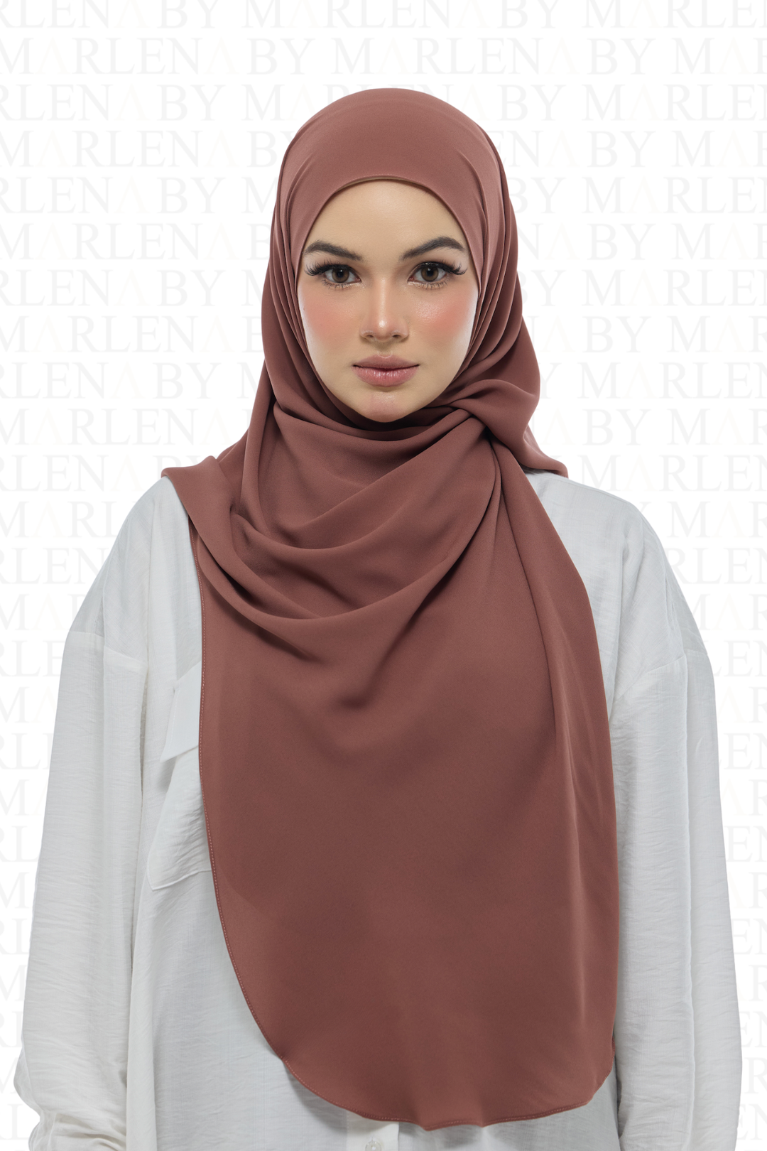 Leya Curved Tie Back Korean Chiffon Shawl