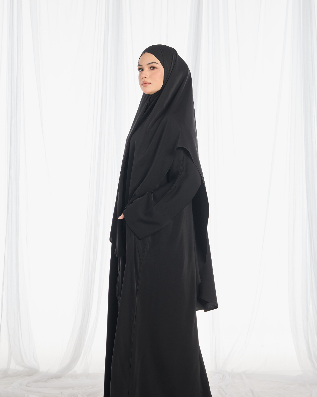PO II : Safa Khimar Umrah Set in Black