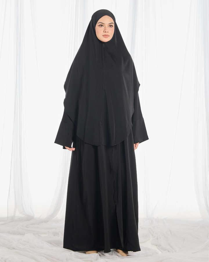 PO II : Safa Khimar Umrah Set in Black