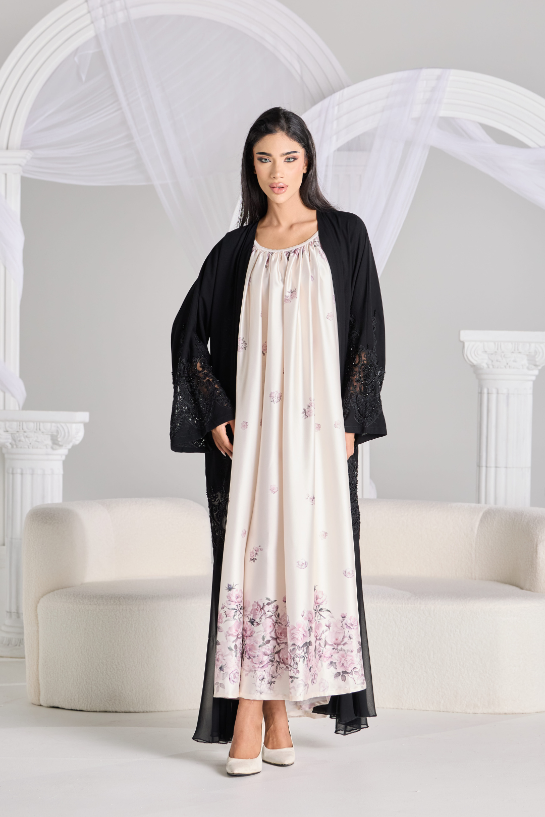 Layali Silk Slip in Aurora Pink