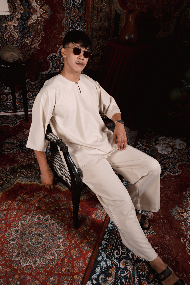 Bentara Baju Melayu in Soft Beige
